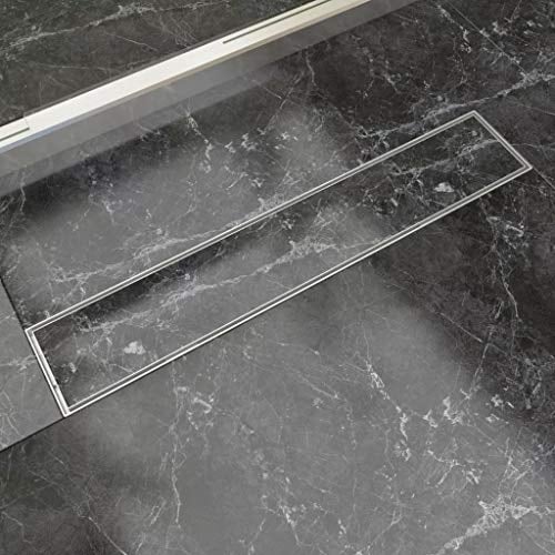 vidaXL Desagüe Lineal de Ducha 630x140 mm Flujo 40 L/min Acero Inoxidable