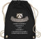 Turnbeutel Rucksack - Sprüche Statement - Waschbär Gemeinsamkeiten - Unisize - Schwarz - tiere mit aufschrift raccoon beutel tier statements waschbaer sportbeutel für nerds sprüchen￼