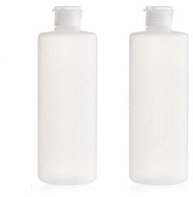 2PCS Empty Refillable Plastic Clear Soft Tube Squeeze Bottle Jars With Flip Cover Cosmetic Makeup Packing Storage Holder Containers for Toner Lotion Shower Gel Shampoo (100ml/3.34oz)