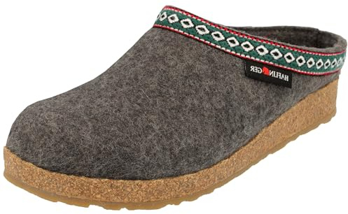 HAFLINGER Damen Hausschuh Herren Pantoffel Schurwolle Grizzly Franzl 711001