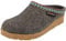 HAFLINGER Damen Hausschuh Herren Pantoffel Schurwolle Grizzly Franzl 711001, Größe:43 EU, Farbe:Grau