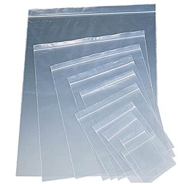 100 Grip Seal Bags 8 x 11 | Reusable Strong Zip Lock | Clear Resealable Plastic Bags | Polythene Packaging for Food Storage, Jewellery - by Sabco (8 x 11)