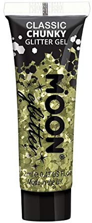 Gel de brillantina consistente clásica por Moon Glitter - 12ml - Dorado - Pintura Facial Brillante