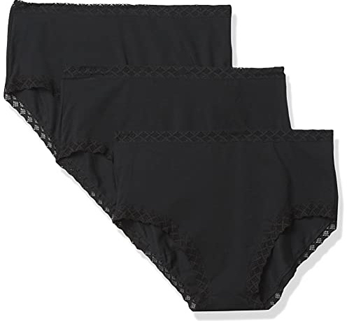 Natori Women's Bliss Full Brief 3-Pack Underwear, Black, XL