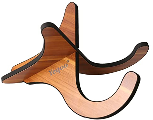 Yeqoo(R) Supporto in legno per chitarra acustica classica, ukulele, kalimba Medium Size for Ukulele