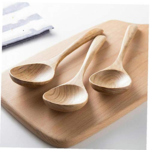 Case Cover 3pcs Küche Holzlöffel Langstieligen Big Suppenlöffel Schöpfkelle Holz Dinning Löffel Set Esslöffel Essgeschirr
