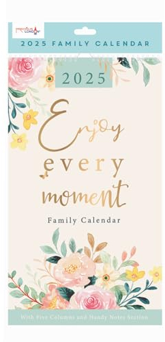 2026 Family Organiser Calendar Large Spiral Planner Month to View 5 Columns for Organising Your Family - Animals (Design No. 2)