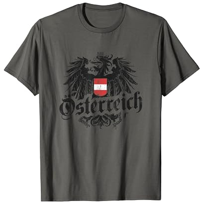 Österreich Flagge Wappen Adler Österreicher Vintage Retro T-Shirt