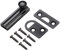QOTSTEOS Door Lock Gate Bolt, Brass Slide Door Bolt, Door Latch Gate Latch Sliding Bolt, Latch Sliding Door Lock, Surface Mounted Slide Bolt for All Types of Internal Doors(Black, 2 Inch)