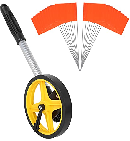 TKSE Rad Entfernungsmesser, Entfernungs Strecken Messrad, Meter Messrad, faltbares Messrad, Mini Accurate Digital Distance Messrad 0~9999.9m Messen Vermesser