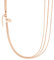s.Oliver Halskette 925 Sterling Silber Damen Halskette, 42+3 cm, Roséfarben, Kommt in Schmuck Geschenk Box, 2032907