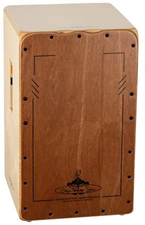 Ortega Guitars Performer Series Cajon - Große Trommelkiste für Rechtshänder mit Tonabnehmer - Schlagfläche Zedernholz, Natur (OCJPF-2)