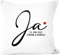 SpecialMe® personalisierbarer Kissen-Bezug zur Hochzeit mit Namen und Datum Herz Hochzeitsgeschenk Kissenhülle weiß Standard