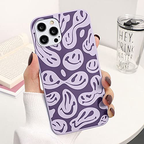 Süße lustige Smiley Trippy Face Handyhülle für iPhone 12 13 Mini 11 Pro XS Max X XR 5 6 6s 7 8 Plus SE 3 2020 11pro Silikonhülle, Kcz, bxzxiaol, für iPhone XR