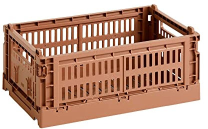 Hay Transportbox Colour Crate S aus recyceltem Polypropylen in der Farbe Terracotta
