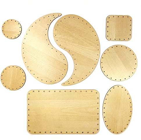 Zita´s Creative Korbboden Set gemischt, groß - für Peddigrohr 2mm und 3mm. Flechten, Korbflechten, MDF Korbboden, Peddigrohr, Flechtmaterial, Flechtset, Rattan
