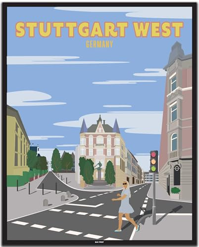 BLN PRINT Stuttgart-West (2) - Vintage Travel Poster