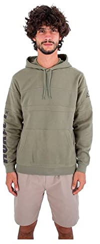 Hurley Herren Highroads Summer Fleece Po Pullover Sweater, Army, M