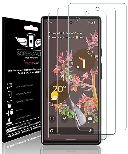 TECHGEAR [3 Pack Screen Protector fits Google Pixel 7 [Screen Angel Edition] [In-Display FingerID Support][Case Friendly] [Bubble Free] [FULL Screen Coverage] HD Clear Flexible TPU Film