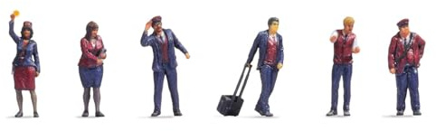 NOCH N Figuren Bahnpersonal, 3D gedruckte Figuren, detailreiche Mitarbeiter Dioramen Zubehör für Spur N