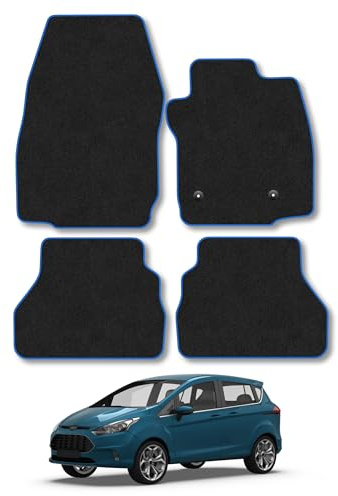 Fits Ford B-Max (2012-2015) Carpet Car Mats | Tailored Fit Carpet Floor Mats non Slip Black Trim Full Coverage Compatible Accessory Front Rear Anti Slip