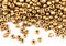 Rocailles Glasperlen metallic 50g Größe 8/0 3mm Perlen fädeln Schmuck basteln, Farbe:hellgold metallic