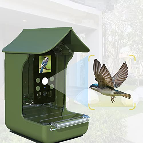 Vogelfutterstation mit Kamera,Vogelhaus mit 1080P HD Kamera,Kann Fotos und Videos Aufnehmen,Futterstationen für Wildvögel,32GB