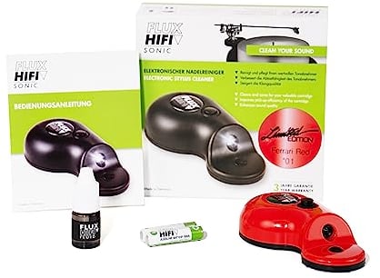 FLUX-Hifi Sonic Limited Edition - Ferrari rot - Elektrischer Nadelreiniger für Schallplattenspieler
