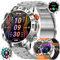 1,43 AMOLED Reloj Inteligente Hombre con Recibir y Contestar Llamadas, Smartwatch Deportivo con Pulsómetro, 3 Pulseras, Monitor de Sueño y Caloría para Xiaomi Samsung Huawei Android iOS (Plata)