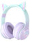 Xunpuls Bluetooth Kopfhörer Kinder,Kabellos Kinder Kopfhörer mit LED-licht Katzenohren und Mikrofon,HD Stereo Sound,faltbar,verstellbares Kopfband,Mädchen Kopfhörer für PC/Tablet/Lernen/Schule