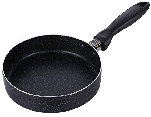 FEIGUO Pentola antiaderente 18 cm Pentole antiaderenti Pentola Pentola piccola per uova fritte Uso generale per fornelli a gas e a induzione (Colore : Nero) (Nero) (Nero)