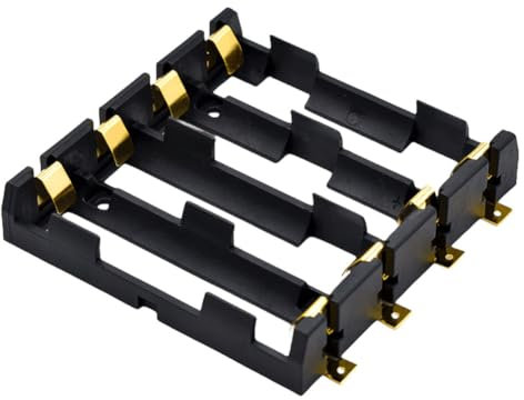 CRGANGZY 18650 SMT Battery Holder 18650 SMD Battery Box With Bronze Pins Rechargeable Battery Holder Clip Storage Case SMT 1X 2X 3X 4X 18650 Battery Clip Holder Box Storage Case 3.7V (4S)
