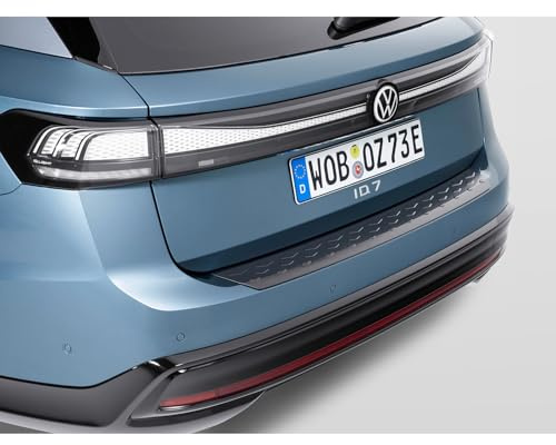 Volkswagen Protezione Paraurti Posteriore, Adesivo, Plastica, Spazzolato, Nero, 116 x 19,5 cm, Specifico per ID.7 Tourer, Altezza 45,1 cm