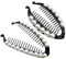 Paquete de 2 pinzas para el cabello de plátano con diamantes de perlas, pinzas para el cabello redondas de plátano, pinzas para el cabello con diamantes de perlas para mujeres, medianas/grandes