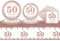 53Pcs Tableware Set - 50th Birthday Table Cloth, Napkins, Plates & Dinnerware in Rose Gold for Her 50th Anniversary Party Supplies