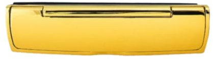 12 Heavy Duty Fire Resistant Letterbox - Polished Brass - 310mm - Sprung