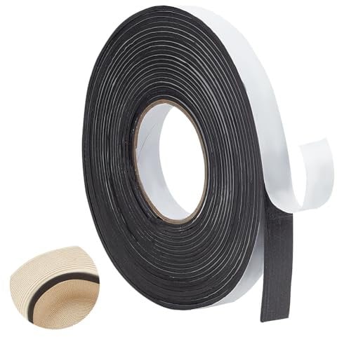 FINGERINSPIRE 10m Rouleau de Ruban Adhésif pour Chapeau Réducteur de Taille de Chapeau Noir Remplissage en Mousse 2cm Large Bande de Dimensionnement de Casquette pour Fedora Pana Straw Cowboy Western