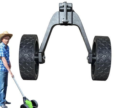 Rueda de apoyo para desbrozadora, ruedas auxiliares para desbrozadora, soporte auxiliar flexible y extraíble con ruedas rectas, rueda de apoyo reutilizable y estable para accesorios de desbrozadora
