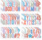 24 Blätter Buchstaben Aufkleber, Selbstklebende Vinyl Alphabetaufkleber Wetterfeste Buchstaben Aufkleber Bunte klebebuchstaben Aufkleber für DIY Scrapbooking Briefkasten-Marker Dekorative Kunst