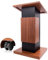 Afitdon Holz-Podium, Groß Holzpodium mit Rädern, Premium hohes Massivholz Kanzel Rednerpult mit Doppellagiges Ablagefach, Rednerpult for Kirche, Vortrag, Schul, Seminar (120 x 60 x 70cm)