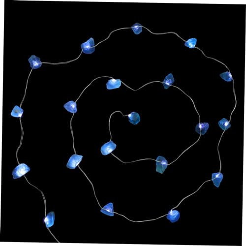 IMIKEYA Schnur Lichterkette aus natürlichem Kristall Solar- dekorativ Kerzen Amethyst Wein LED Dekoration des Partyraums kreative Lichter Zubehör für Partydekoration Lampe aus Kupferdraht