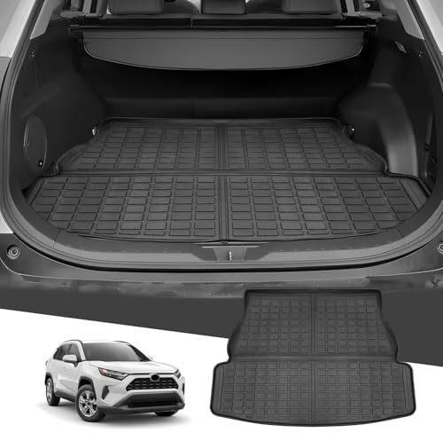 LUWU Compatible con Toyota RAV4 Hybrid 2019-2024 2025 Alfombra de Maletero TPE de Goma Alfombrilla de Protección RAV4 Hybrid Todo Clima Cargo Liners Antiscivolo Antipolvere Accesorios Auto