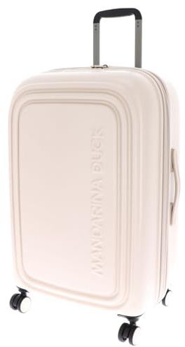 Mandarina Duck LOGODUCK + Trolley MEDIUM EXP, Bianco Mocha, Logo +