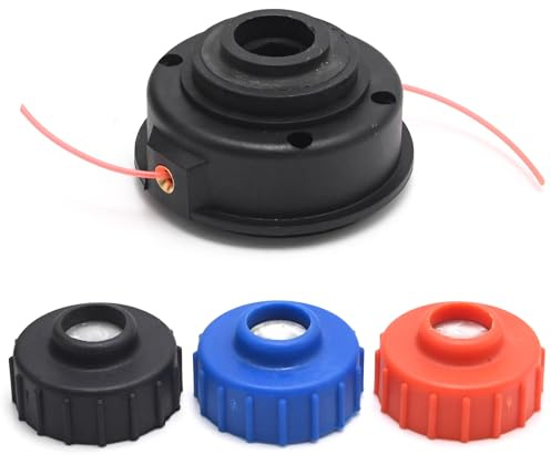 Ollanoos Fadenkopf Fadenspule Universal 2mm, Ersatz für Sabre S25 F25 S2045 Ersatz für Homelite F2020 Freischneider, 3 Gewinde-Adapter für Garten-Trimmer