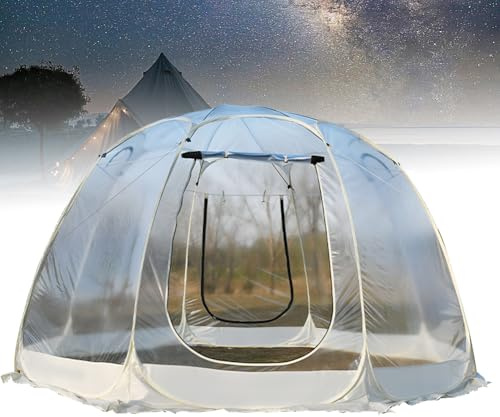 Kuppelzelt für 3–6 Personen, Iglu-Überdachung, große Wetterkapsel, Pop-Up-Pavillon für Camping, Hinterhofpartys und Sternenbeobachtung