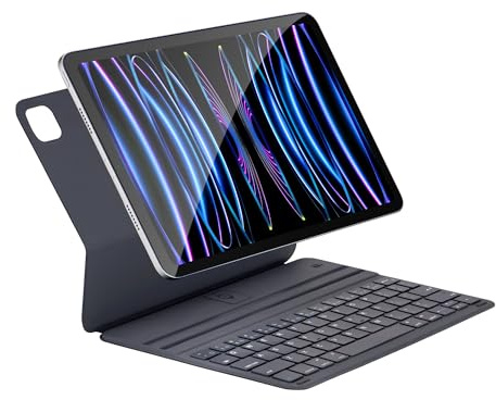 mobee Étui clavier pour iPad Air 13 (M3/M2, 2025/2024) et iPad Pro 12,9 (3e, 4e, 5e, 6e génération) – Clavier intelligent Bluetooth magnétique ultra fin avec deux angles de vue