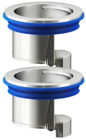 BEAHING Deodorant Floor Drain 2Pcs Core Shower Drain Backflow Preventer Stopper Guard Sewer Hair Catcher for Kitchen Bathroom Laundry Silver, Plug