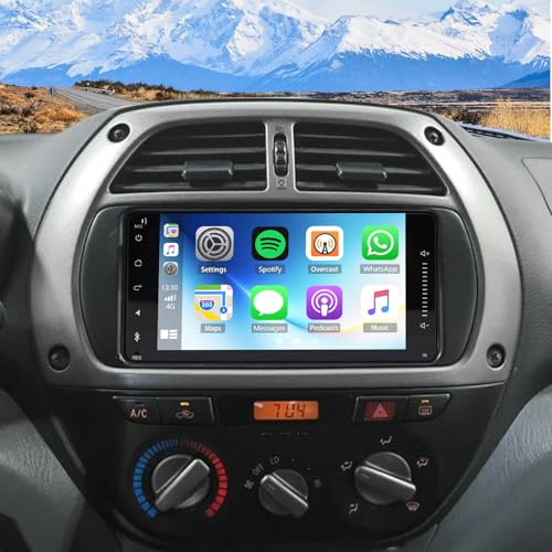 2+32G Android 13 Autoradio Stereo per Toyota RAV4 2000-2005 con Carplay Android Auto, 7 pollici Touch Screen Radio Lettore Multimediale con navigazione GPS FM Schermo diviso Bluetooth Wifi