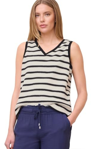 Street One Studio Strick-Look Streifen White 44