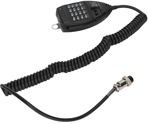 TIKATARER Microfono EMS 57, Sostituzione Microfono Altoparlante Standard, Tastiera DTMF con Lunga Retrattile, Compatibile con DX SR8T DX SR8E 70T 77T